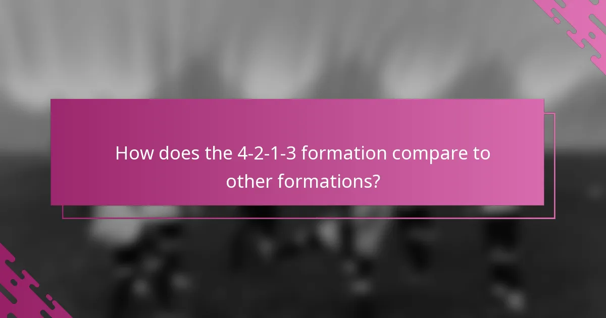 How does the 4-2-1-3 formation compare to other formations?