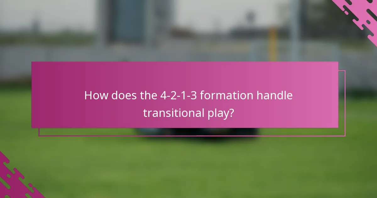 How does the 4-2-1-3 formation handle transitional play?